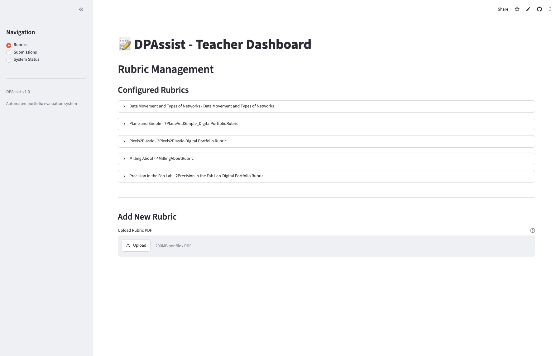 Teacher Dashboard